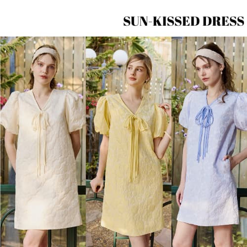 MAVE รุ่น Sun-kissed Dress สี Cream,Light yellow,Lilac รูปที่ 1
