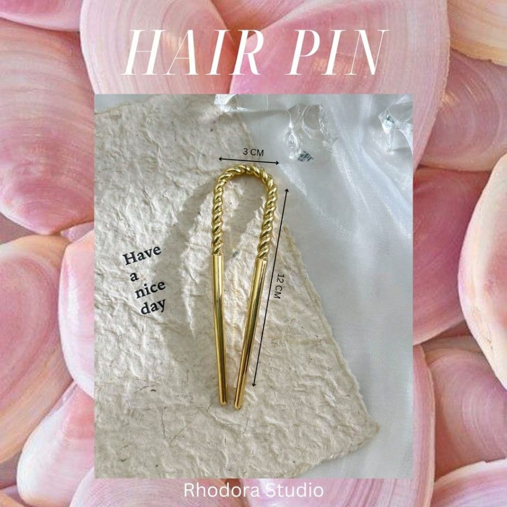 ปิ่นทำผมสไตล์ฝรั่งเศส French Hair Pin ปิ่นปักผม รวบผมทรงตัว U French Twist Hairstyle รูปที่ 6