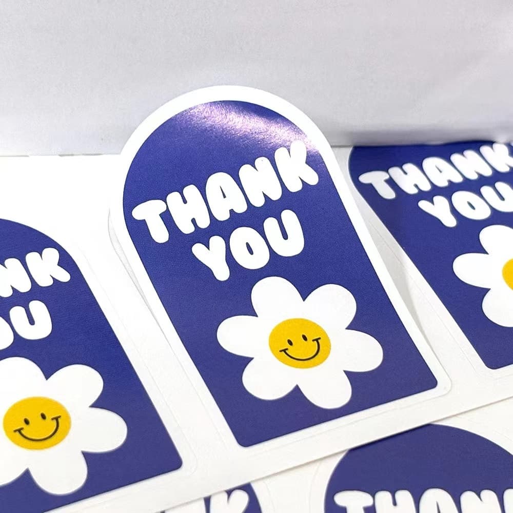 100ดวง สติ๊กเกอร์ติดกล่อง ติดแก้ว ถุง สติ๊กเกอร์ขอบคุณ sticker thankyou S22S24S25 รูปที่ 5