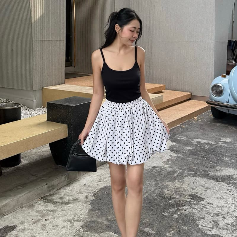 𝐁𝐀𝐋𝐋𝐎𝐎𝐍 𝐒𝐊𝐈𝐑𝐓 กระโปรงบอลลูน กระโปรงมินิมอล มีซับในกางเกง รูปที่ 8