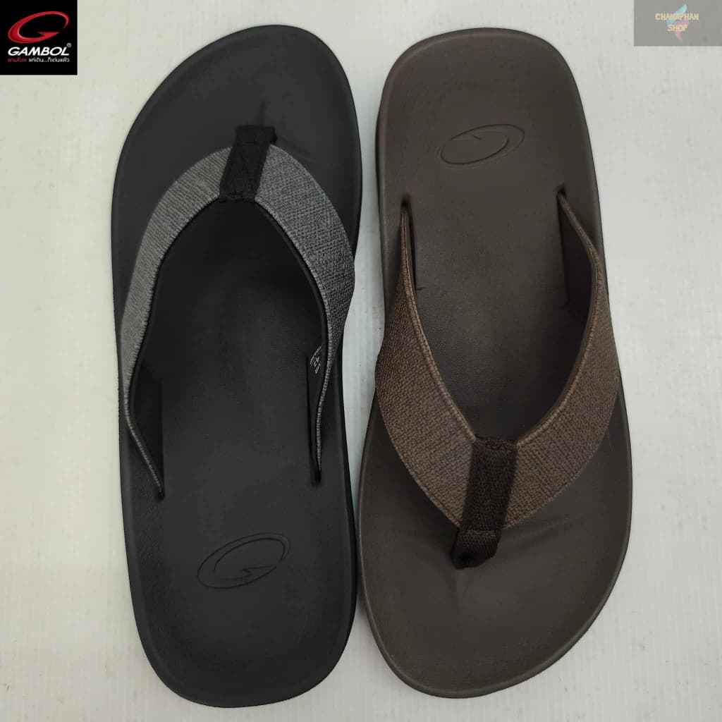 GAMBOL แกมโบล ZEN BOLD รองเท้าแตะแบบหนีบชาย รุ่น GM11451 สีดำ/สีน้ำตาล Size 40-44 รูปที่ 3