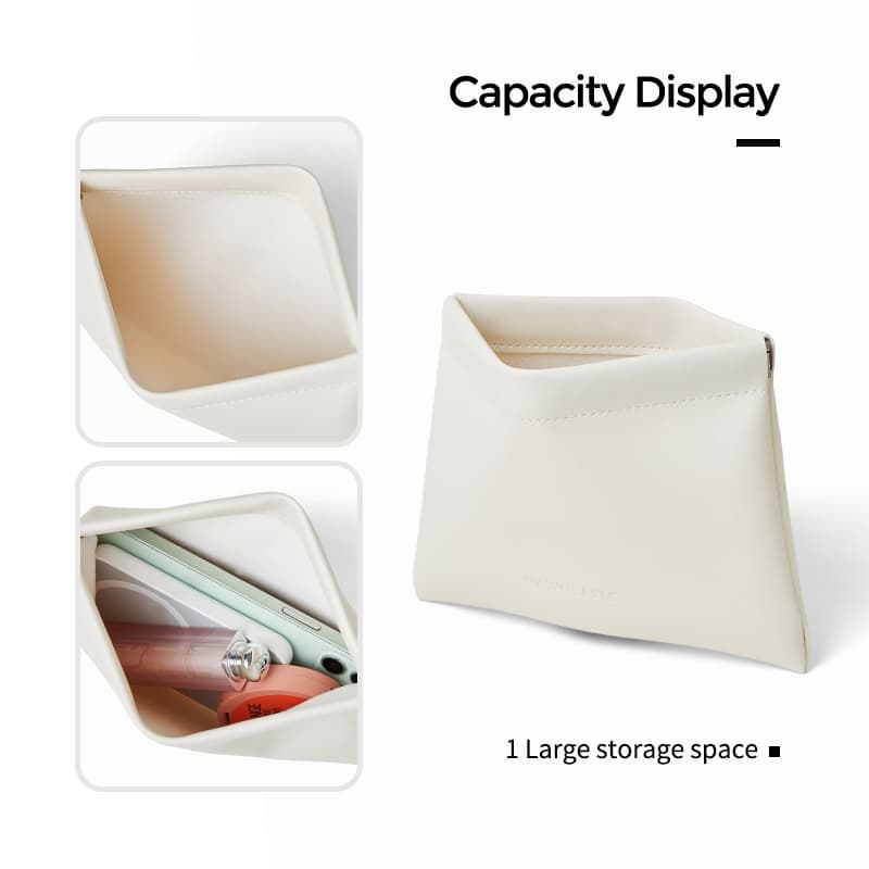 NAWOELITE Women's Wallets กระเป๋าใส่เหรียญ/บัตรการ์ด มินิมอล ขนาดพกพา Lucia Mini Pouch card wallet 5 สีให้เลือก รูปที่ 4