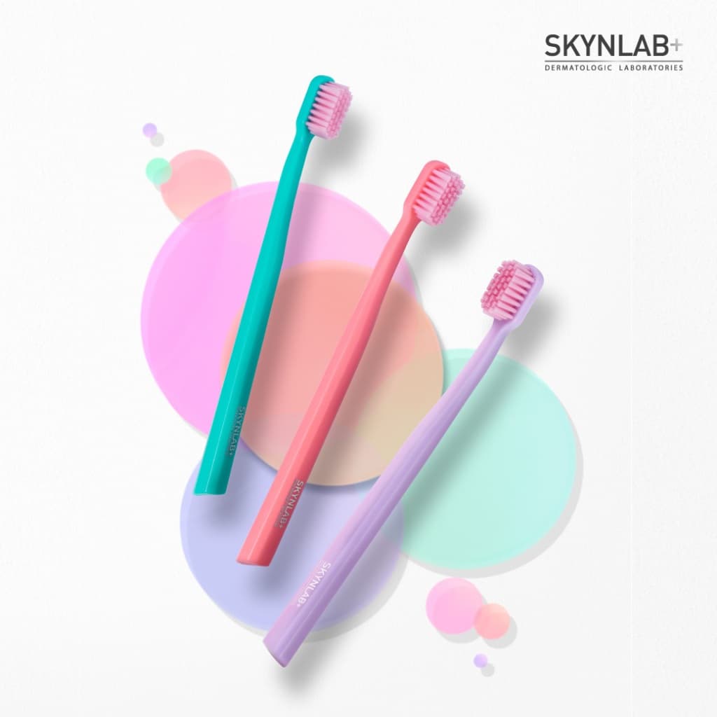 Skynlab แปรงสีฟันดีพคลีนมีเดียมซอฟท์ 3ชิ้น คอตตอนแคนดี้ รูปที่ 2