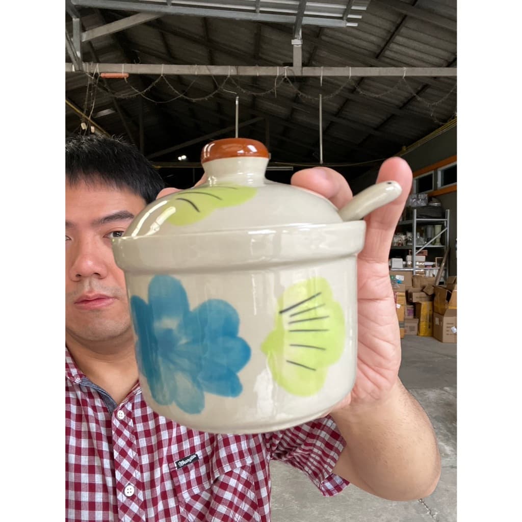 โถเครื่องปรุงลายไก่L โถใส่เครื่องปรุงเซรามิค โถใส่น้ำปลาพริก รวมช้อน ขนาด4 นิ้ว จุ350ml 12o รูปที่ 8
