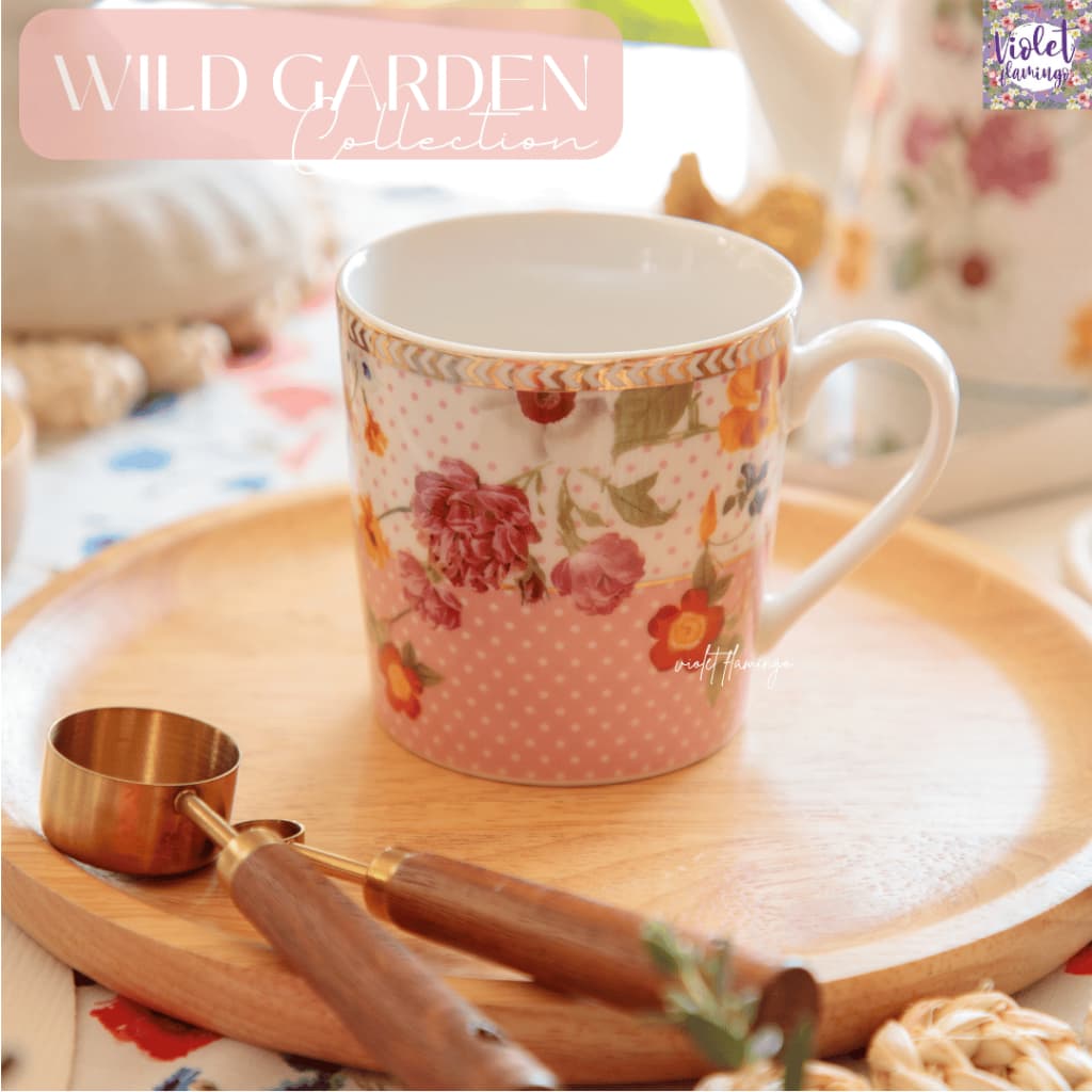 Violet Flamingo - Wild Garden Collection – กาน้ำชา แก้วชาพร้อมจานรอง แก้วมัคพร้อมกล่องของขวัญลายดอกไม้แสนหวาน รูปที่ 9