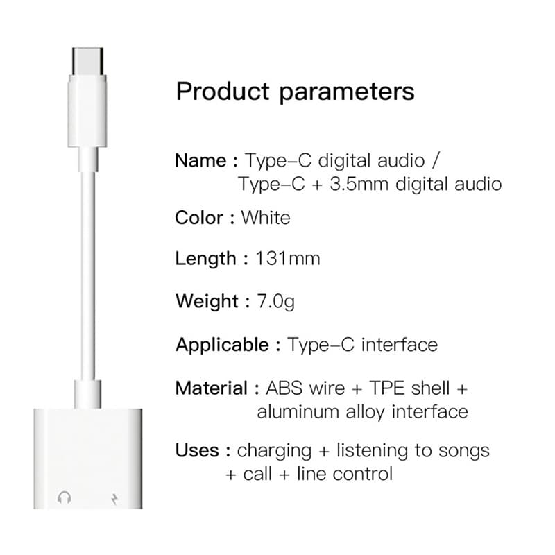 ส่งจากไทยเหมาะสำหรับแท็บเล็ตและโทรศัพท์มือถือ Apple อะแดปเตอร์สายออดิโอ 3.5 มม. ถึง Apple รูปที่ 9