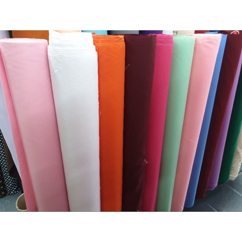 มีส่งด่วนทันที ผ้าคอตตอน สีพื้น โทเร โจงกระเบน เรียนรำ หน้ากว้าง มีให้เลือกมากกว่า30+สี เมตร หลา กว้าง 115 ซม รูปที่ 5