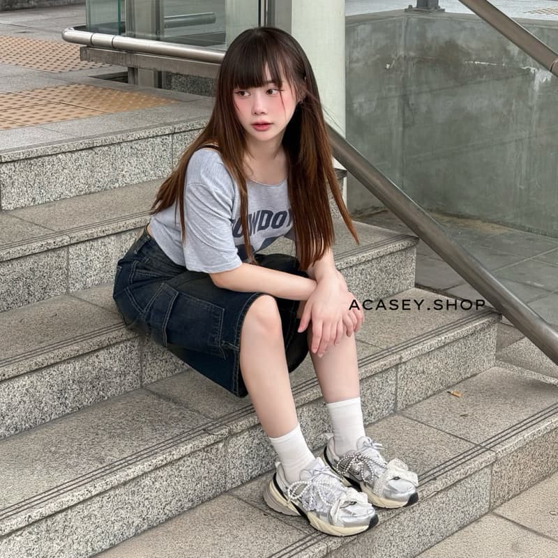 Acasey กางเกงยีนส์ผู้หญิง ขาสั้น 5ส่วนคาร์โก้ CN ทรงสวย ผ้าดีมาก ไซส์ S - 42 รูปที่ 7