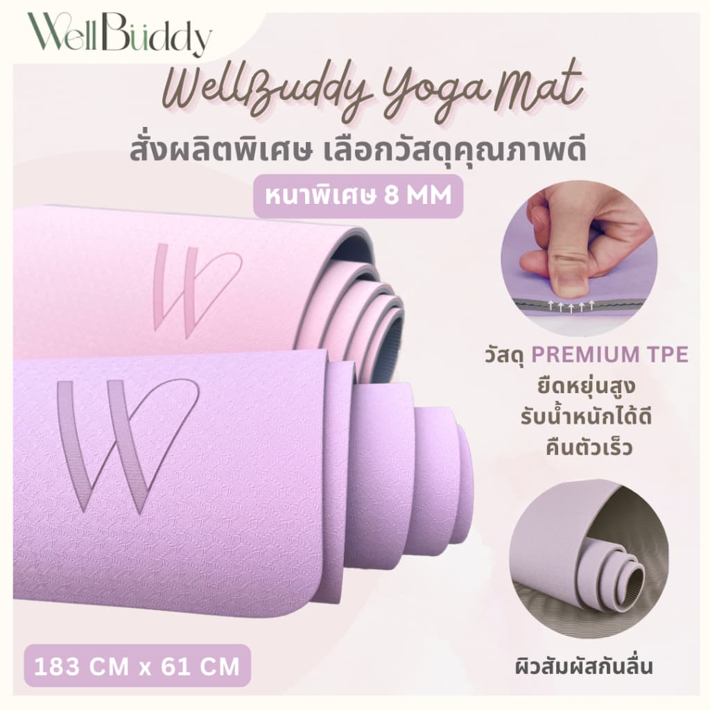 WellBuddy เซตโยคะ รวมอุปกรณ์เพื่อการเล่นโยคะ รูปที่ 3