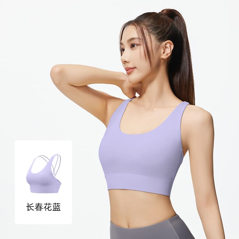 เสื้อบราโยคะ SportBra สปอร์ตบราออกกำลังกาย สายเดี่ยวไขว้หลังตะข่ายหลัง ทรงใหม่สวยใส่สบายทรงสวย บราเย็บติด JYMN069 รูปที่ 3