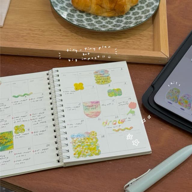 สมุดแพลนเนอร์ / สมุดโน้ต / สมุดสแตมป์ / junk journal - Little meaningful days ขนาดพกพา A6 รูปที่ 6