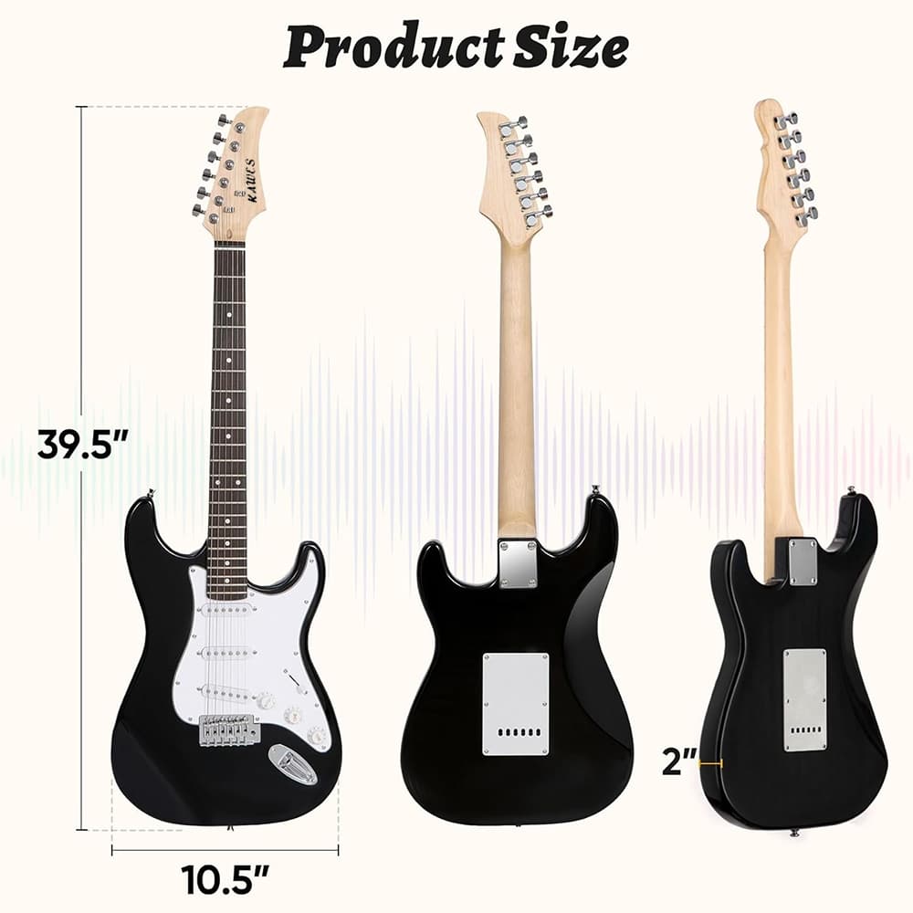 กีต้าร์ไฟฟ้า Kawes Electric Guitar ST กีต้าร์ไฟฟ้า ฟรี สายแจ็ค ปิ๊ก3อัน คู่มือ ประแจ รูปที่ 3