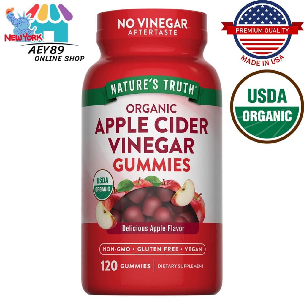 Nature’s truth Apple cider Vinegar Organic Gummies ขนาด 75เม็ดและ120เม็ด รูปที่ 1