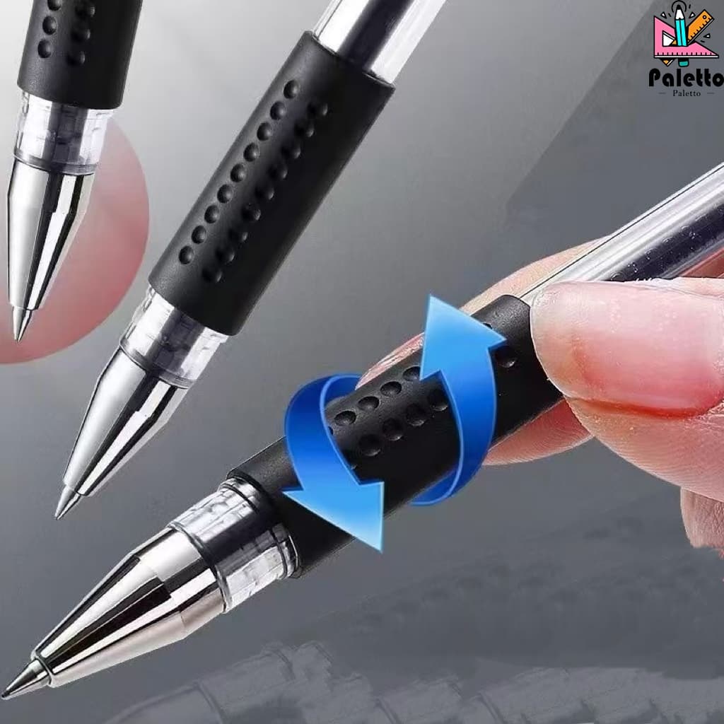 ปากกาหมึกเจล มี 3 สีให้เลือก 0.5mm หัวเข็ม ปากกาหัวเข็ม รูปที่ 2