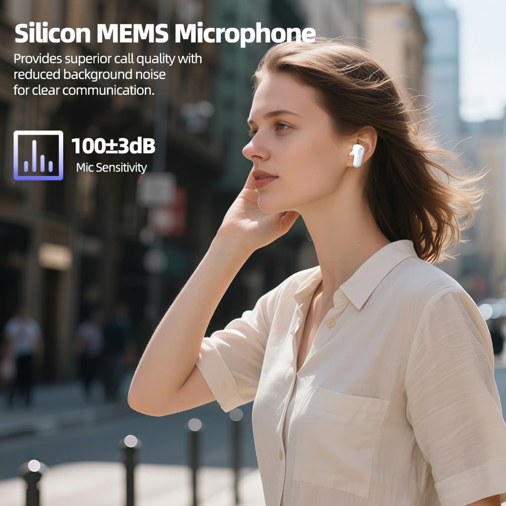 GOOJODOQ J233 หูฟังบลูทูธ หูฟัง Bluetooth 5.3 เสียงคุณภาพสูง ควบคุมสัมผัส Type C หูฟังไร้สาย รูปที่ 6