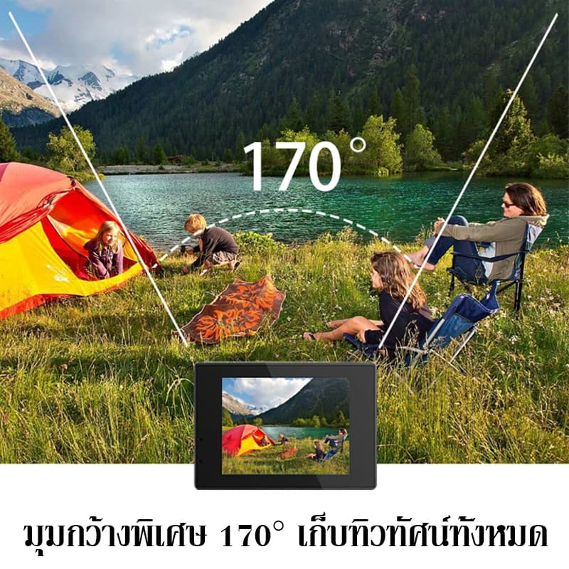 กล้องโกโปร Camera Sport HD Full HD 1080P กล้องโกโปร GoPro กล้องกันน้ำ กล้องติดหมวก กล้องรถแข่ง กล้องถ่ายรูป รูปที่ 6