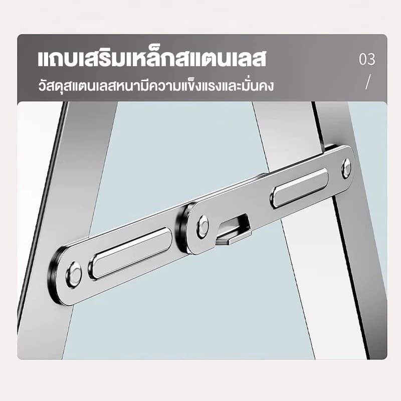 BA ราวแขวนผ้ามีล้อ 3 เสา พับเก็บได้ X Drying Rackพับเก็บง่าย ยืดหดได้ราวแขวนผ้าสแตนเลส 304 ราวแขวนผ้ายืดหดได้ รูปที่ 6