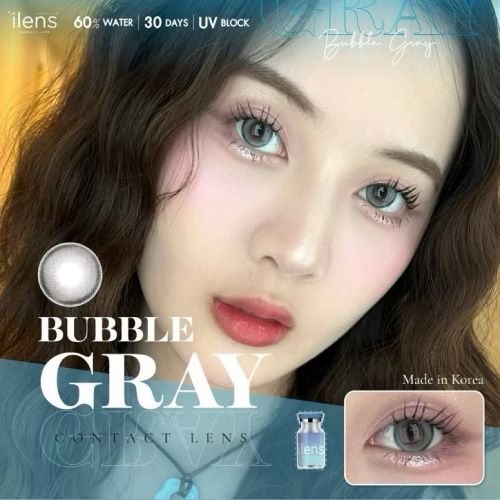คอนแทคเลนส์ รุ่น Bubble - ilens ค่าอมน้ำ 60% เลนส์ฟิลเตอร์ สี Gray เทา /Brown น้ำตาล ขนาดมินิ รูปที่ 5