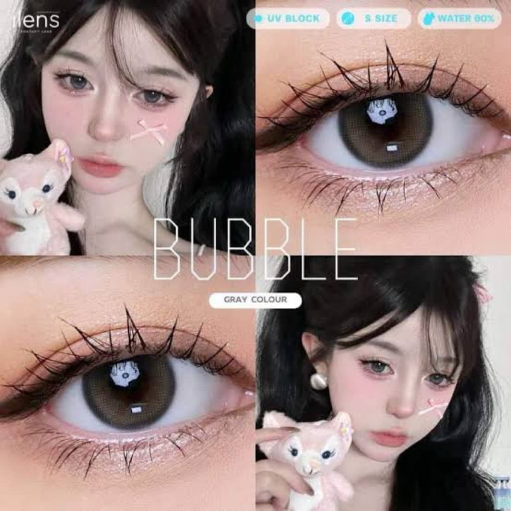 คอนแทคเลนส์ รุ่น Bubble - ilens ค่าอมน้ำ 60% เลนส์ฟิลเตอร์ สี Gray เทา /Brown น้ำตาล ขนาดมินิ รูปที่ 2