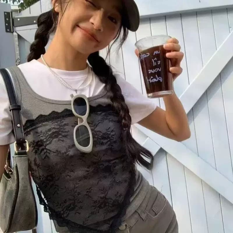 กระโปรงลูกไม้ ปักลายดอกไม้ ใส่แมชได้หลายลุค น่ารักมาก รูปที่ 6
