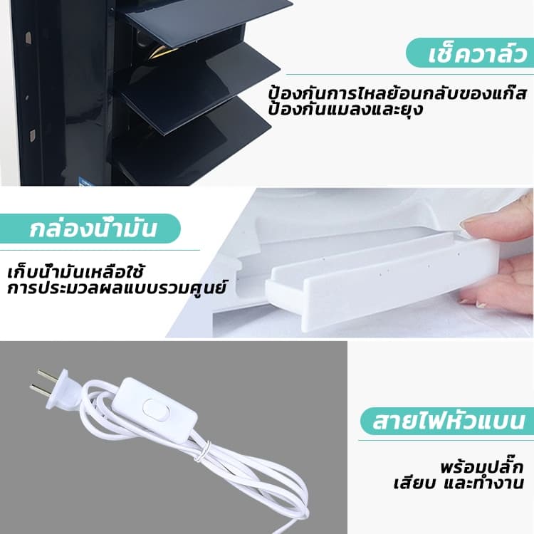 SUZUME พัดลมเจ็ท พัดลมดูดอากาศ ติดตั้งได้ทุกที่ ทนความร้อนสูง มีตัวเลือก 6/8/10/12นิ้ว 220v พัดลมระบายอากาศ รูปที่ 3