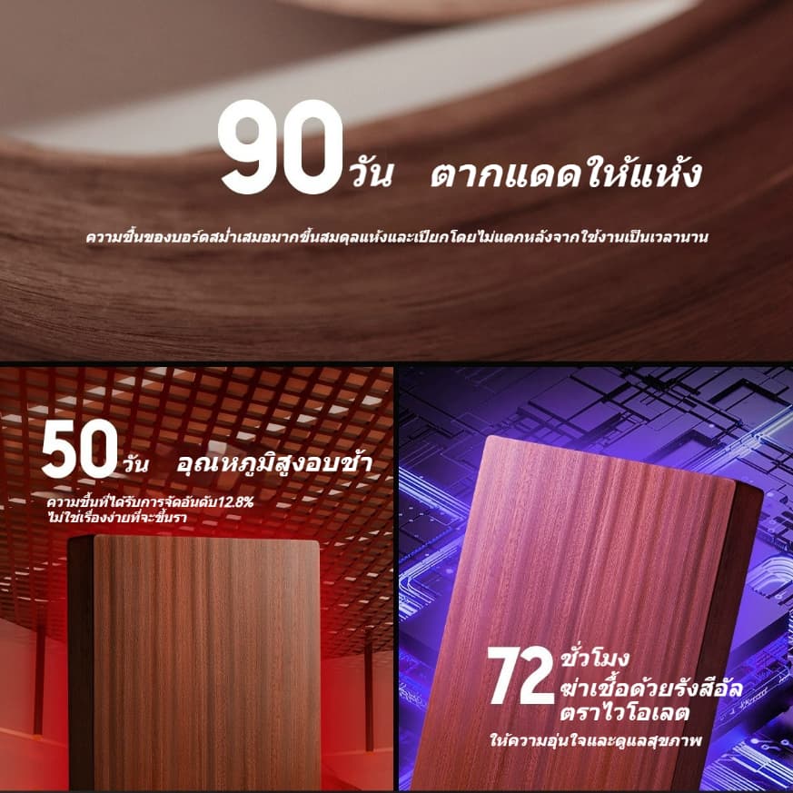 ไม้มะเกลือนำเข้า เขียงอเนกประสงค์ 2 ด้าน ไม่ขึ้นรูปง่าย ทนทาน ใช้กันอย่างแพร่หลาย รูปที่ 6