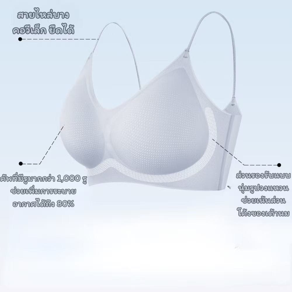 0.1 ซมเก็บทรงเต็มเต้า เก็บข้างได้ดี ก็มั่นใจมากกว่า ใส่สบาย ไร้โครง ชุดชั้นในความงามกลับ รูปที่ 3