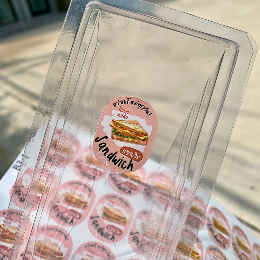 สติกเกอร์ฉลากสินค้า สติกเกอร์แซนวิช ไส้แซนวิช Sandwich สติกเกอร์ติดอาหาร รูปที่ 7