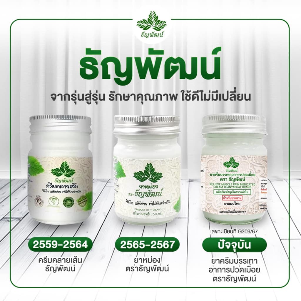 ธัญพัฒน์ ครีมคลายเส้น เนื้อโลชั่น สูตรเย็น แห้งง่าย ซึมไว จัดส่งเร็ว รูปที่ 2