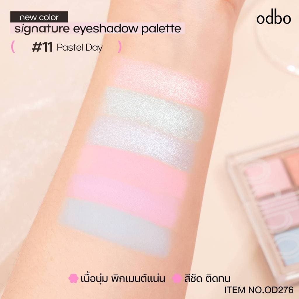 OD276 ODBO SIGNATURE EYESHADOW PALETTE โอดีบีโอ อายแชโดว์ ซิกเนเจอร์ พาเลท เม็ดสีแแน่น ติดทนนาน รูปที่ 9