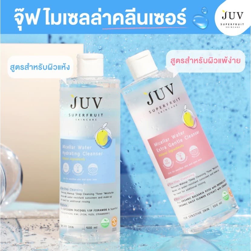 JUV Micellar Water Extra Gentle Cleanser 500 ml รูปที่ 8