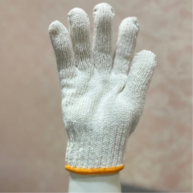 ถุงมือผ้าฝ้าย4,5,6,7ขีดสีขาว แบบหนา สินค้า !!! รูปที่ 9