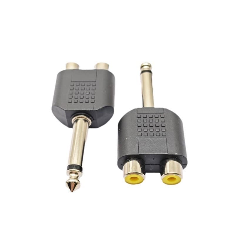 ปลั๊กไมค์ MONO 6.35 mm แจ็คแปลง 6.35 มม.ตัวผู้ เป็น RCA ตัวเมีย 2 ช่อง สำหรับต่อเครื่องเสียง มิกซ์ แอมป์ รูปที่ 4