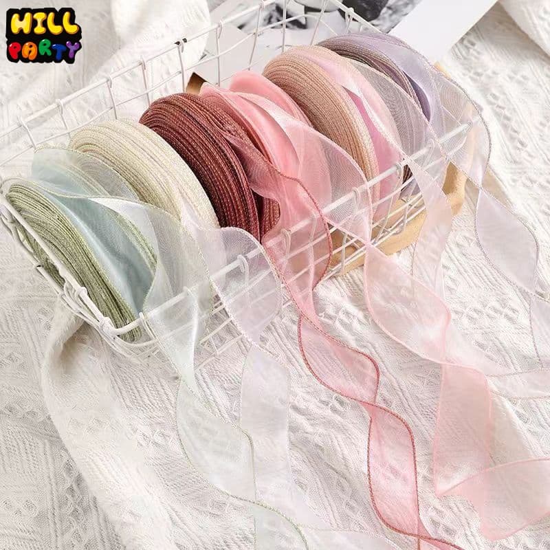 ม้วนริบบิ้นผ้าซาติน 40 มม 10 หลา โบว์ริบบิ้น กว้าง ริบบิ้นห่อเค้ก ริบบิ้นห่อข DIY รูปที่ 2