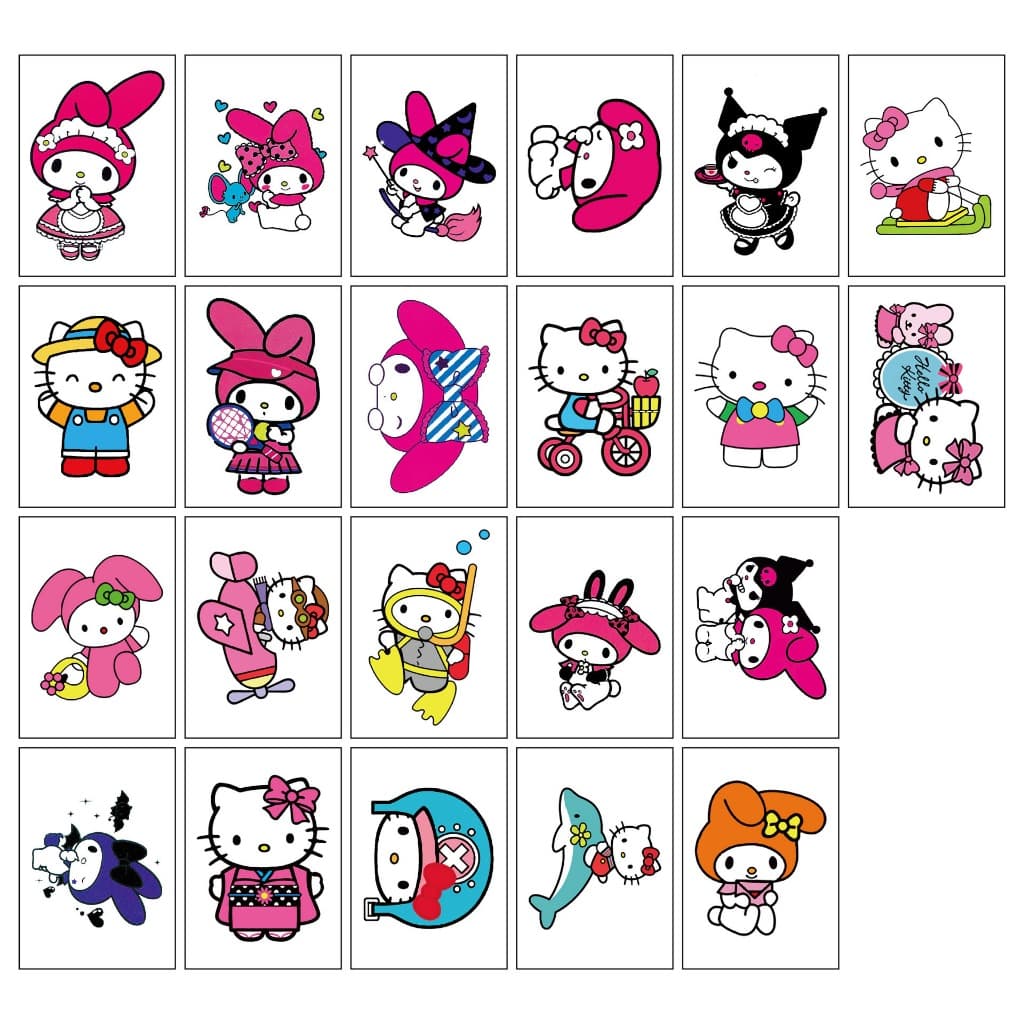แทททูติดหน้า ลายการ์ตูน หัวใจ SD รูปที่ 4