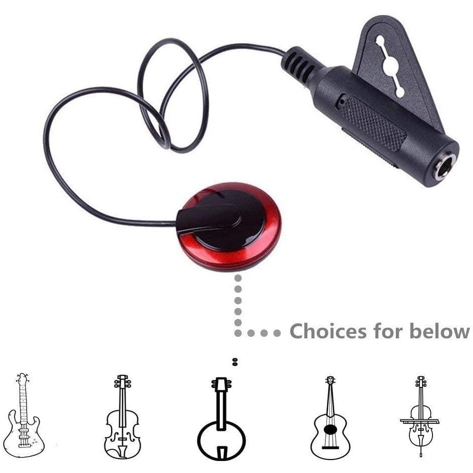 ปิ๊กอัพกีตาร์ Professional Piezo Contact ไมโครโฟน Pickup อุปกรณ์เสริมสำหรับกีตาร์ ปิ๊กอัพกีตาร์โปร่ง รูปที่ 9