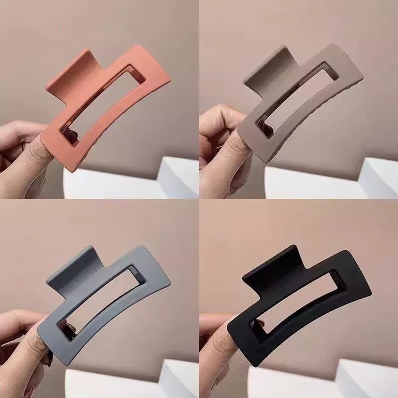 กิ๊บหนีบผมเกาหลีขนาดกลางสี่เหลี่ยมสีด้านขนาด4.5-8.5cm รูปที่ 6
