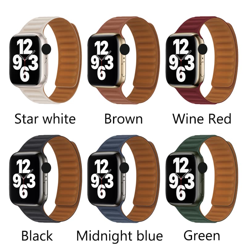 สายซิลิโคนแม่เหล็กห่วง i-Watch Series10/11 46/42mm 9 8 7 6 5 4 3 2 1 se สายล็อคแม่เหล็ก 49/45/46/44/41/38mm รูปที่ 3