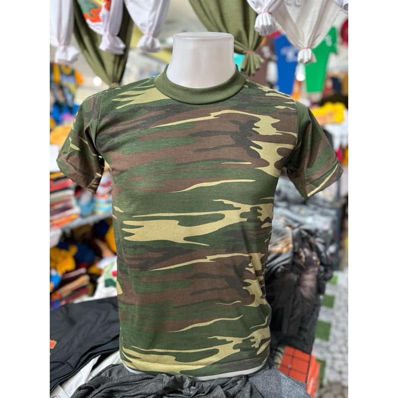 เสื้อยืดผ้าบางปากี ลายทหารแขนสั้นแขนยาว ตะเข็บเดียว คอฟิต ไม่เย็บข้าง รูปที่ 3