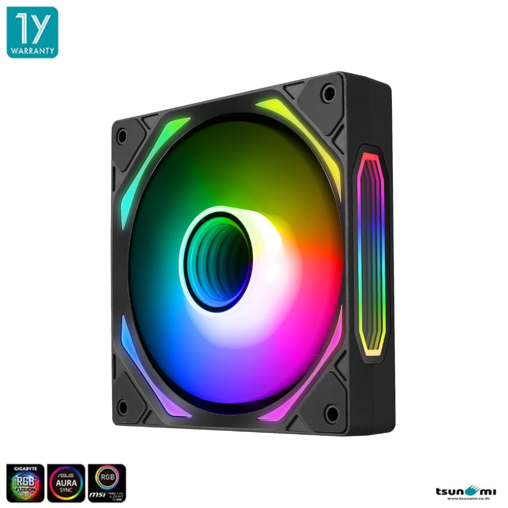 พัดลมระบายความร้อน Tsunami 1267 ARGB 12CM Cooling Fan รับประกันสินค้า 1 ปี รูปที่ 1