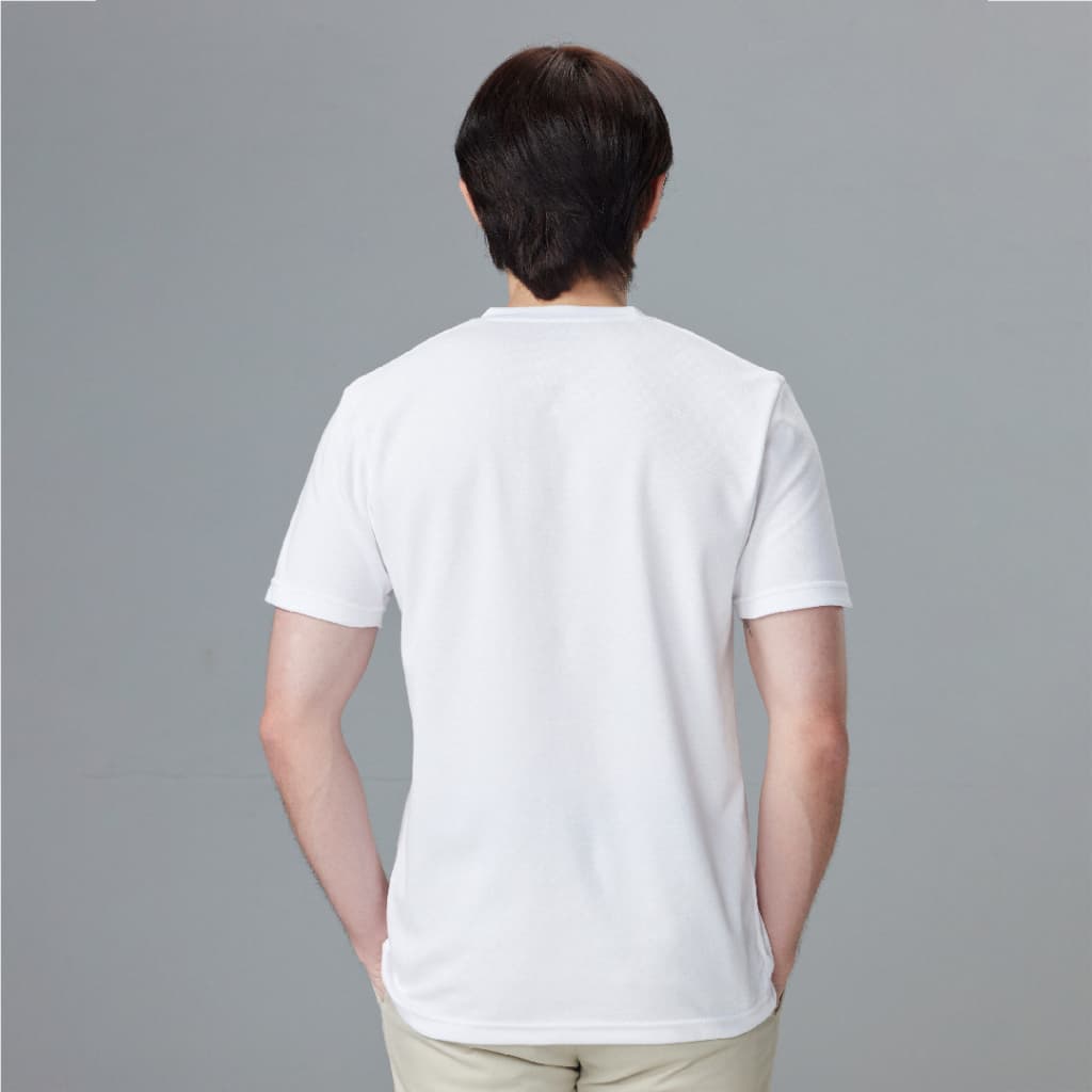 เสื้อไม่ร้อน คอกลม Mynds รุ่น Regular Smart T-Shirt ผ้า Dry Tech ที่สุดแห่งความใส่สบาย ระบายอากาศดี Unisex สีขาว รูปที่ 3