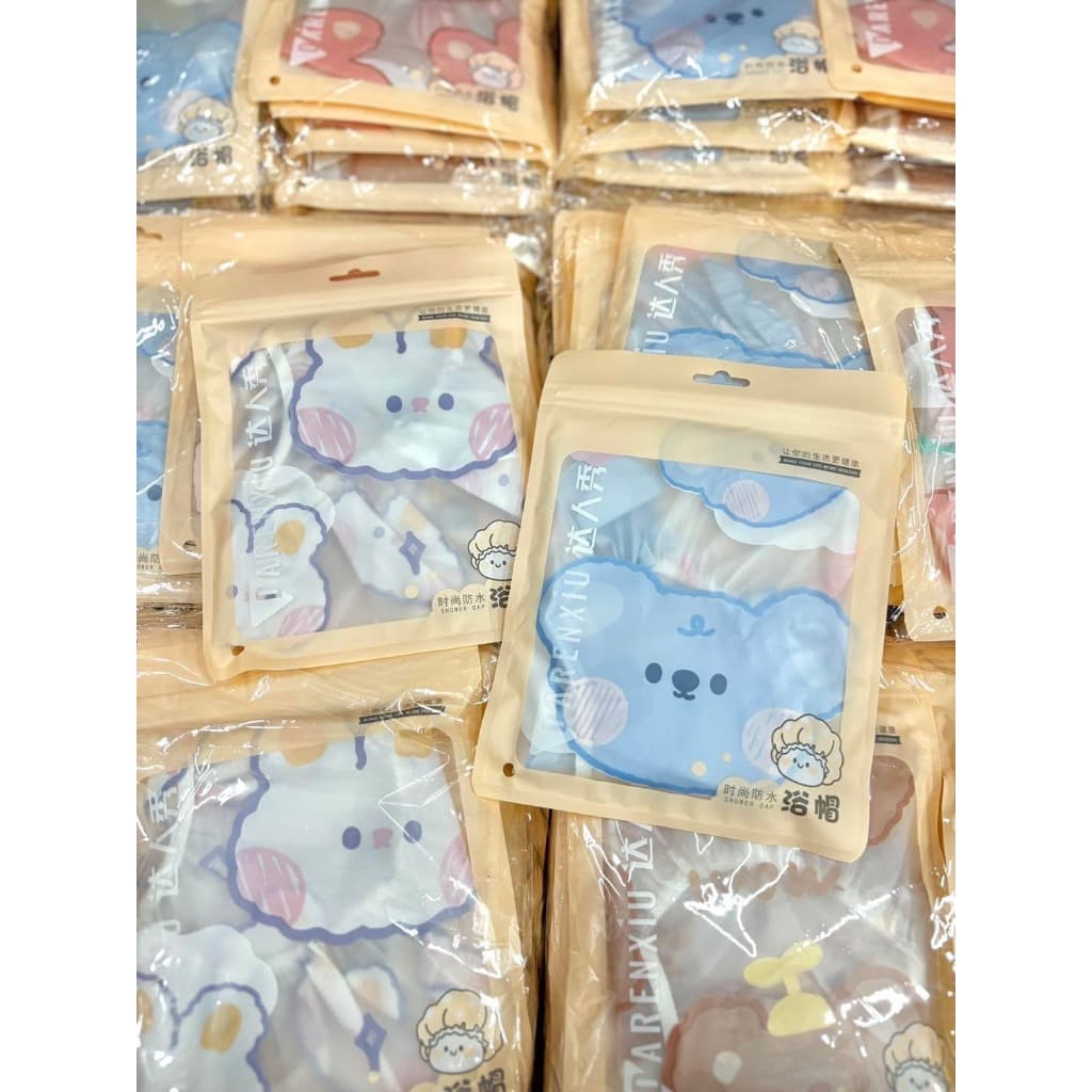 Shower Cap หมวกคลุมผมอาบน้ำ หมวกอาบน้ำ กันน้ำ 49651004 รูปที่ 4