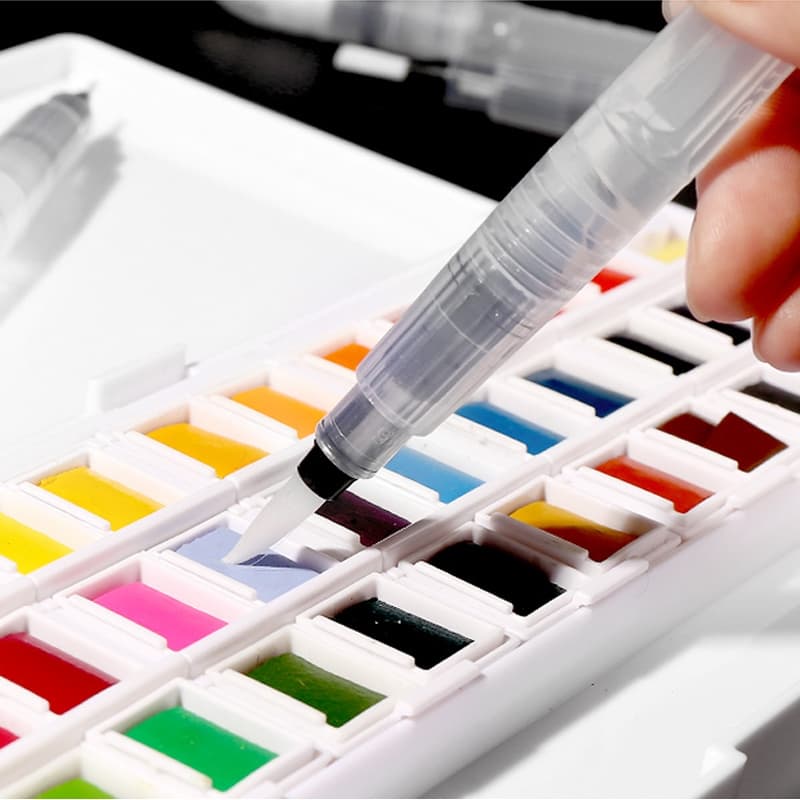 O&D Color แปรงทาสีแบบใช้ซ้ำได้ แปรงทาสีน้ำ แปรงสีน้ำอ่อน ปากกาหมึก การวาดภาพตัวอักษร บทความศิลปะ Watercolor Brush รูปที่ 6