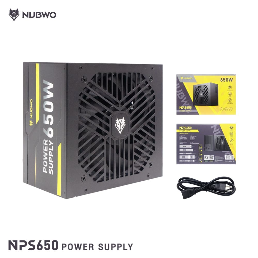 POWER SUPPLY NUBWO NPS650 650W คุณภาพดี มีสีขาวและดำ รูปที่ 8