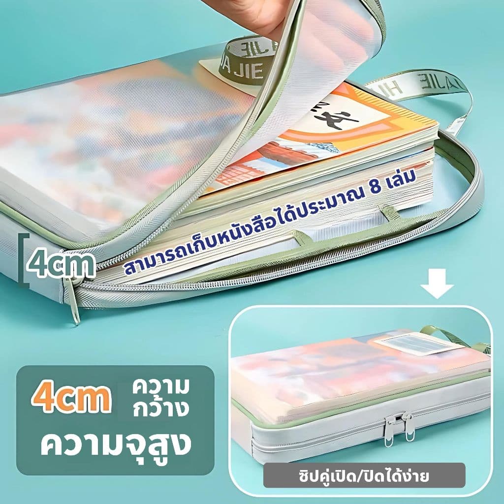 มัลติฟังก์ชั่ใสทดสอบถุงเก็บกระดาษ,เรียงลําดับกระเป๋าหนาความจุขนาดใหญ่สามชั้นพาร์ทิชันไฟล์โฟลเดอร์กระเป๋าโรงเรียนเครื่อง รูปที่ 7