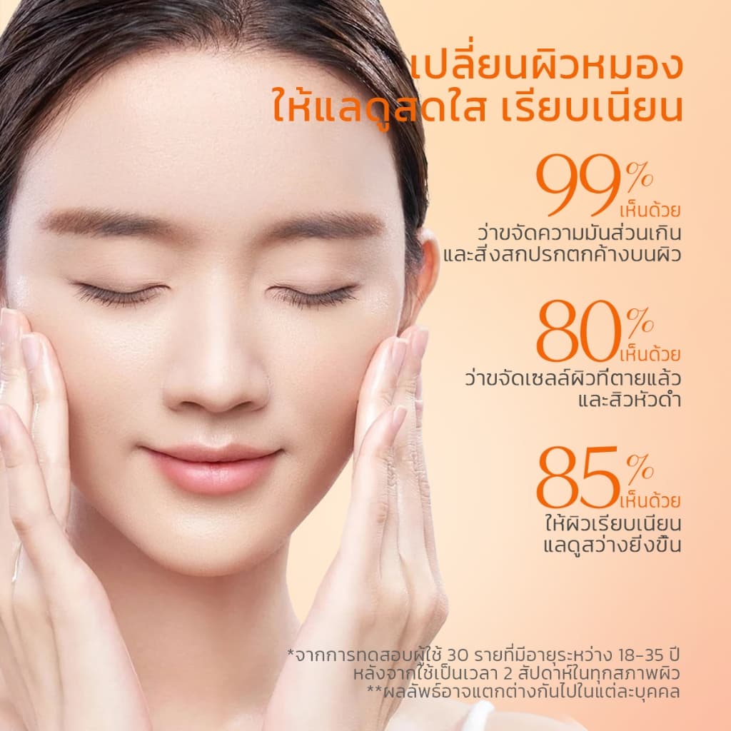 Glad2Glow Apricot Glycolic Acid Exfo Smooth Peeling Gel เจลผลัดเซลล์ผิว Cleansing รูปที่ 3