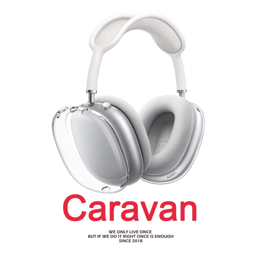 Caravan Crew ซิลิโคนนุ่ม TPU เคสป้องกัน สําหรับ แอร์พอด แมกซ์ หูฟัง อุปกรณ์เสริม ฝาครอบใส เปลี่ยนได้ แถบคาดศีรษะ รูปที่ 1
