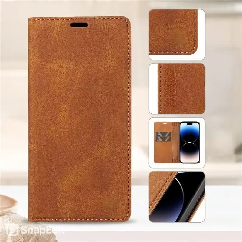 เคสฝาพับหนัง Xunte สำหรับ Samsung A16 A26 A36 A56 A06 4G A06 5G A05 A05S S24FE กระเป๋า ใส่บัตรได้ ตั้งได้ รูปที่ 5