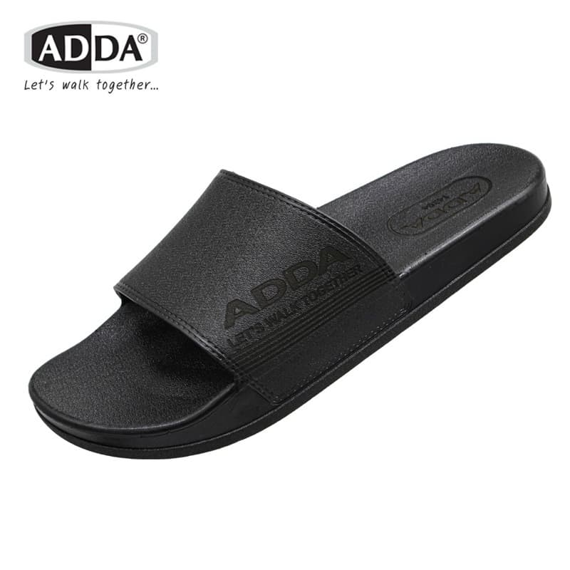 รองเท้าแตะแบบสวม adda รุ่น 14304 พื้นยาง สีดำ ไซส์ 7-10 สวมเปิดปลายเท้า รูปที่ 6