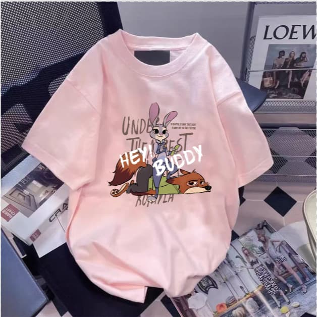 เสื้อยืดลายน่ารัก ผ้าคอตตอนหนา220แกรม เนื้อผ้าคอตตอลแท้ CM104 สีไม่ตกเนื้อผ้าดี ตัดเย็บดี รูปที่ 6